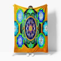 Boho Mandala Fleece Blanket Psychedelic Geometric Print Throw Blanket Festival Blanket Bedspread Home Decor 70x100cm28x39in