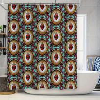 Vintage Blue Mosaic Jesus Religious Shower Curtain Backdrop Waterproof Tapestry Home Decor Christian Art Pattern Room Divider (as the picture,90x180cm)