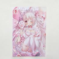 Retro Style New Galgame Girls Pink Tapestry For Dorm Bedroom Wall Decor, Aesthetic Background Cloth 40X60CM