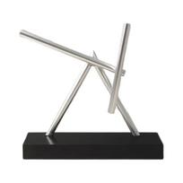 Metalinis amžinojo judesio papuošalas Geometrinis stalo papuošalas Balanso skulptūra Besisukantis meno dekoras Rechargeable