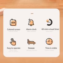 Digital Productivity Timer Visual Count UpCelsiusDown Function Alarm Clock Snooze Setting Sound Reminder Kids Time Management Tool for Testing Exercis
