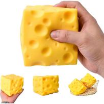 Sūrio Squishy žaislas Lėtai kylantis Minkštas Squishy Sūrio blokelis Spaudžiamas Fidget žaislas Streso mažinimo žaislas Vaikams Suaugusiems Stalo žaislas Dovana yellow