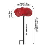 Floral Shape Bee Watering Station Metal Bee Water Feeder Butterfly Bath Bowl Standing Bee Feeder For Garden Yard Decor raudona