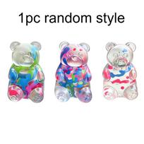 Cute Bear Maltose Stress Ball Squishy Toy Dough Colorful Maltose Fidget Sensory Toy Stretchable Stress Relief Doll Squeeze Toy