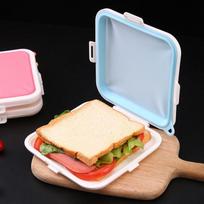 Kitchen Portable Sandwich Toast Bento Box Reusable Plastic Sandwich Box EcoFriendly Lunch Food Container Dinnerware Kitchen Tool