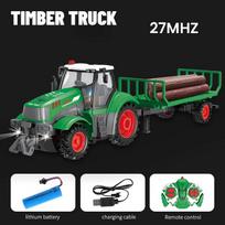 1/24 4CH RC Car Farm Tractor Forest Trailer Rc Logging Truck Water Pump Dumping Remote Control Engineering Farmer Cars Kids Toys