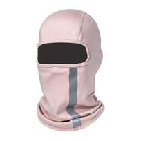 Ice Silk Breathable Balaclava: Sun Protection Cycling and Motorcycle Helmet Cover for Sports, Running, Quick-Dry Face Headwear. One Size rožinė