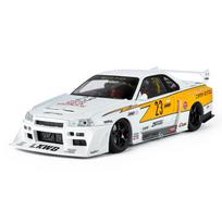 1/18 Nissan GTR R34 Skylin S15 LBWK Alloy Car Model Sound and Light Pull Back Children's Toy Collectibles Birthday Gift balta