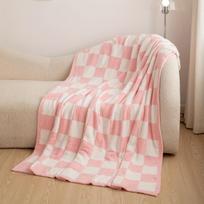 Šachmatinė vilnonė antklodė Super minkšta ir šilta Lovos antklodė Lova Sofa Kinijos kelioninė antklodė Lauko stovyklavimo antklodė Dekoratyvinė 30x40in