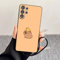C-Capybara  Phone Case For Samsung S25,S24,S21,S22,S23,S30,Ultra,S20,Plus,Fe,Soft Silicone Black Cover Samsung S22ULTRA5G