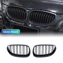 BMW E60 E61 2003-2009 M5 525i 528i 528xi 530i skirta Blizgančio juodo inksto formos priekinė sportinė grotelių dangčio grotelė black