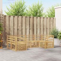 Outdoor Sofa Set 6 pcs White 245 x 126.5 x 73 cm