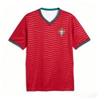2026 m. vasaros Portugalijos namų futbolo marškinėliai, vyriški greitai džiūstantys pralaidūs orui futbolo marškinėliai, gerbėjo marškinėliai, šeimos marškinėliai 5XL balta