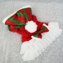 New Elf-style Pet Onesie Classic And Stylish Polyester Costume For Dogs S raudona