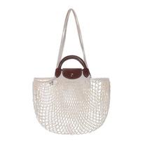 Praėjusio sezono didelis Le Pliage Filet tinklinis krepšys Basic Outfit (Package) smėlis
