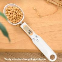 1pc Digital Kitchen Scale 500g/0.1g Precision Electronic Measuring Spoon Handheld Food Weighing Scale Battery Powered Non-Rechargeable balta