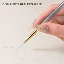 5Pcs Extremely Fine Nail Art Brush Liner Pen Acrylic Handle for Gel Polish Detailing DIY Painting Manicure Decoration one size
