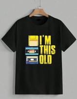 I'm This Old Retro 80s 90s Floppy Disk Cassette Tape Nostalgic T-Shirt Unisex S