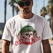 Skate or Die Skateboarding Tee – Unisex Adult Urban Street Style Skater - Trash S