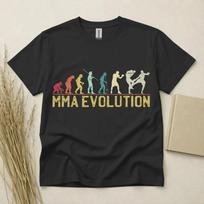 MMA Evolution T Shirt Funny Fighter Gift Combat Sports Tee Gildan Cotton Top M