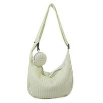Girl Cloud Puff Flower Shoulder Bag Women's New Summer Canvas Simple Messenger Bag geltona