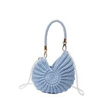 Seashell Beach Bag - Fashionable Handheld Shoulder Sling Bag mėlyna