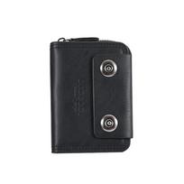 Retro PU Leather Card Holder for Men Portable Large Capacity Men's Wallet Double Buckle Short Coin Purse juoda