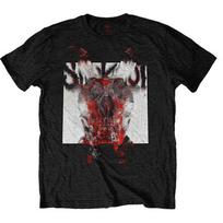Men's Slipknot Devil Single - Logo Blur (Back Print) Slim Fit T-shirt Large L