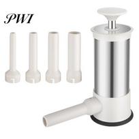 High-quality Sausage Stuffer 1 Set Maker Stainless Steel with Durable 4 Nozzles Efficient Stuffing Equipment for Home Kitchen Food-grade sidabras
