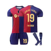 Barça namų Lamine Yamal futbolo marškinėlių komplektas Futbolo komplektai Marškinėliai vaikams suaugusiems su kojinėmis 16