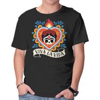 Unisex Crew Neck T-Shirt Calavera Frida Sagrado Corazon Graphic Short Sleeve Casual Tee L