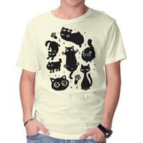 Unisex Crew Neck T-Shirt The Black Floofs Graphic Short Sleeve Casual Tee XS