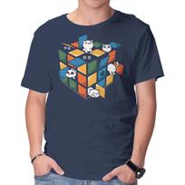 Unisex Crew Neck T-Shirt Rubiks Cats Graphic Short Sleeve Casual Tee XXL