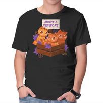 Unisex Crew Neck T-Shirt Adopt A Pumpcat Graphic Short Sleeve Casual Tee XXXL