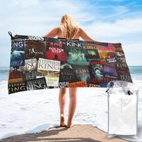 Stephen King Book Covers, Horror Bookworm Beach Towel Soft Microfiber Quick Dry Absorbent Quick Towels For Pool 70x140 cm