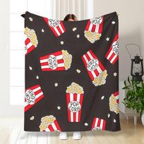 Popcorn Movie Night Blanket: Embrace The Fun Design, Ultra-Soft Fabric, And Cozy Vibes For Your Entertainment Home Decor 75x100cm