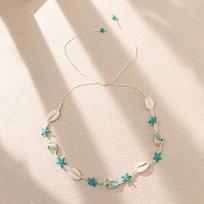 New Simple Shell Necklace Bohemia Starfish Seashell Cowrie Choker Necklace for Women Rope Chain Collar Summer Beach Jewelry Gift