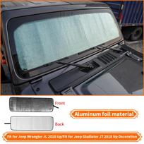 Shineka Car Front Windshield Sun Visor Window Sunshade Cover For Jeep Wrangler Jl +For Jeep Gladiator Jt + Accessories