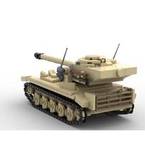 Hot AMX-13 Light Tank Model Military DIY Assemble Bricks Building Blocks Educational Toys Military Action Model Birthday Gifts