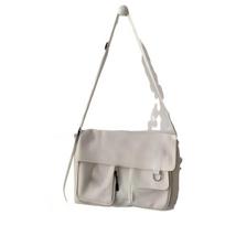 Homefish Xierya Canvas Messenger Bag Youth Ladies Fashion Shoulder Bag Student Large Capacity Female Crossbody Bags Woman Packet smėlis