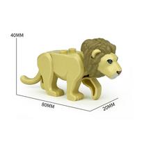 Zoo Animals Building Blocks Set: Elephant, Camel, Deer, Giraffe, Gorilla, Horse, Tiger - Mini Action Figure Bricks Toy