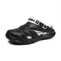 Hot Deal Men's Flip-Flops Novelties Shoes 2024 Elastic Laces Sleepers Whitte Soft Home Slippers Skid-Proof Tennis Fashion Thick 40 juoda