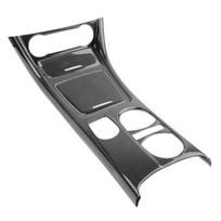 Car Center Console Water Cup Holder Panel Decorative Frame Sticker for Mercedes GLA CLA A Class W176 2013-2018 LHD Carbon Fiber as pic