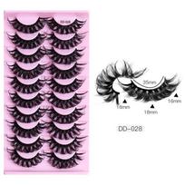 10 porų dirbtinių blakstienų Rusų juostelinių blakstienų priauginimas Faux Cils Naturel blakstienų priauginimas D Curl Strip blakstienų makiažas Grožis magnetinės blakstienos