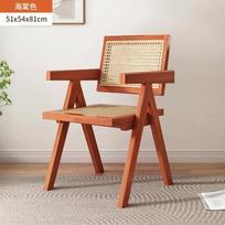 Wooden Bedroom Dining Chairs Rattan Arm Design Office Dining Chairs Living Room Mid Century Modern Silla Chaise Home Furniture