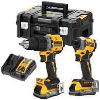 DeWalt DCK2050E2T-QW 18V XR PowerStack įrankių komplektas – DCD805 smūginis gręžtuvas + DCF850