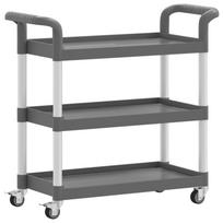3 Tier Trolley Gray 77 x 34 x 72 cm Aluminum