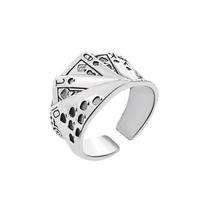 Punk Retro Metal Playing Card Ring Personality Hip Hop Rock Open Ring for Men Women Gothic Finger Jewellery Accessories Gifts resizable