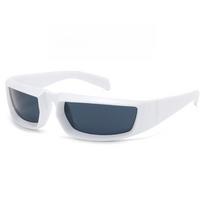 Steampunk Sunglasses Y2k Female Pc Frame Mirror Sports Glasses Uv400 For Fashion And Travel WhiteFrameBlackGray
