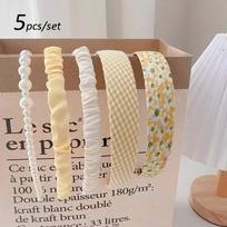 5/7Pcs Anti-slip Fashion Korean Pearl Headband Ladies Hair Accessories  Use for Face Washing H